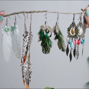 Feather fashion earrings!